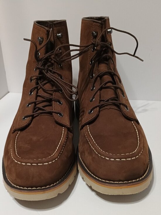 Carhartt Men’s Brown Leather Moc Toe Wedge Work Boots Size 14 New With Tags main image 4